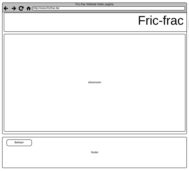 fric-frac wireframe home index pagina